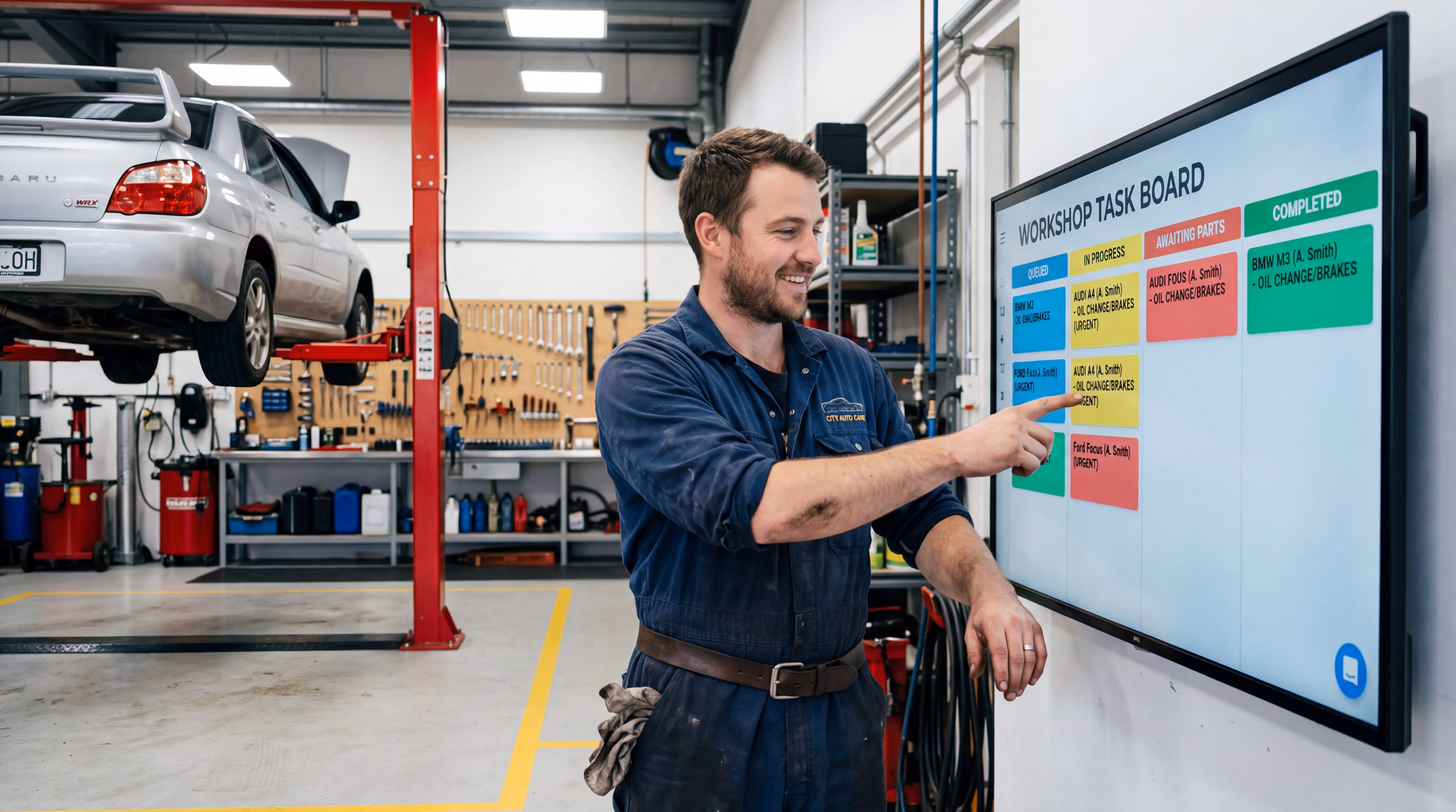 Digitaler Serviceablauf in der Werkstatt